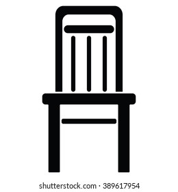 Chair Icon Vector Illustration on the white background.