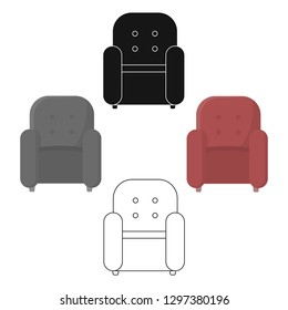 Chair icon of vector illustration for web and mobile
