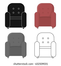 Chair icon of vector illustration for web and mobile