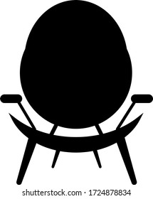 Chair icon. Vector ilustration. Design logo. Black and white chair