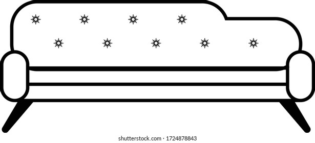 Chair icon. Vector ilustration. Design logo. Black and white chair