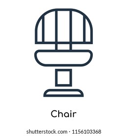 Chair icon vector isolated on white background, Chair transparent sign , thin symbols or lined elements in outline style