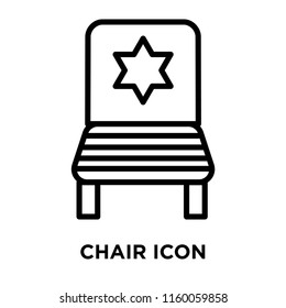 Chair icon vector isolated on white background, Chair transparent sign , line and outline elements in linear style