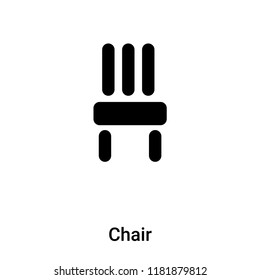 Chair icon vector isolated on white background, logo concept of Chair sign on transparent background, filled black symbol