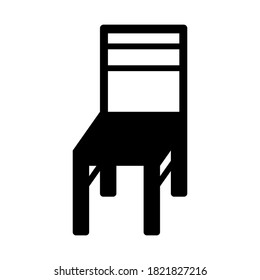 El icono de la silla. Icono vectorial de la silla aislada en un fondo blanco.