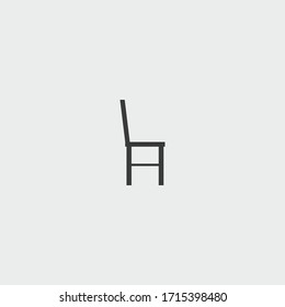 chair icon. chair vector on gray background