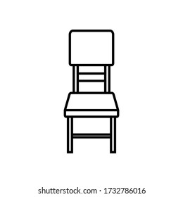 Chair icon vector on white background