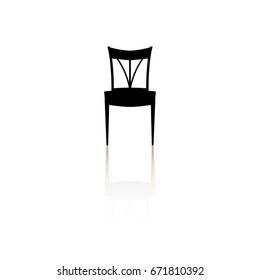 Chair icon. Chair vector on white background