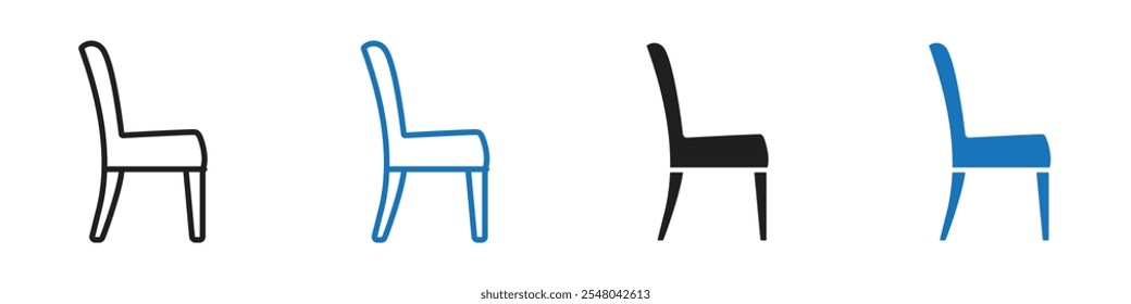 Chair icon Vector set outline