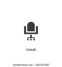 chair icon vector. chair sign on white background. chair icon for web and app