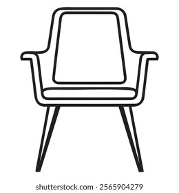 chair icon vector silhouette art