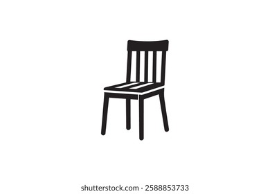 chair icon vector silhouette isolated in white background