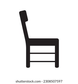 diseño del logotipo de la ilustración de la plantilla del vector de icono de silla