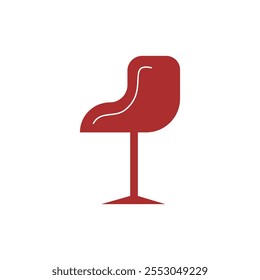 Chair icon. chair icon for web design isolated on white background. Meeting chair illustration design. Illustration element design with cafe theme