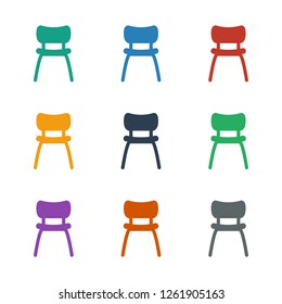 chair icon white background. Editable filled chair icon from office. Trendy chair icon for web and mobile.