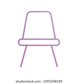 chair icon with white background vector stock illustration