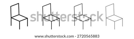 Chair icons designed in outline, line and stroke style