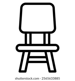 chair icons in line style. Related with education, academic subjects and more.