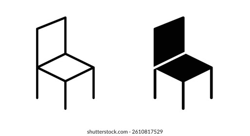 Chair icons. thin line vector icons