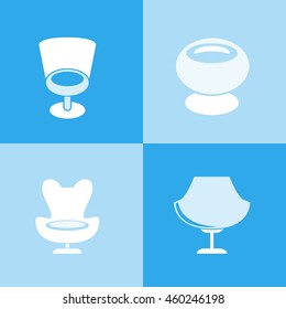 chair icons, vector set