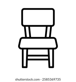 chair iconVector illustration in black