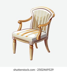 Chair illustration, cartoon, art, clean, unique