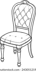 clipart chair black and white