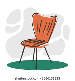 chair illustration in drawing sketch doodle style