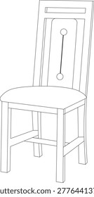 Chair illustration featuring a modern and comfortable seating design suitable for home, office, café, and interior decoration concepts. Clean and minimal vector artwork with editable EPS format, perfect for furniture catalogs, branding, product design, and architectural visualization. High quality, scalable graphic ideal for both digital and print use.