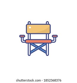 Chair illustration filled style icon. EPS 10 File