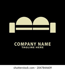 Chair illustration logo design vector
