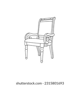 chair interior logo, chair relaxation vector illustration template design
