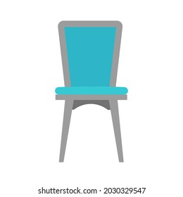chair isolated on white background. Vector flat illustration. A piece of interior. The object can be used for the design of an apartment, office, premises. 