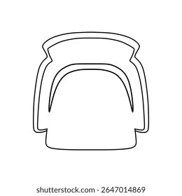 Cadeira em ícone de contorno isolado para plano de layout de arquitetura