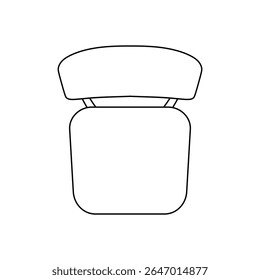 Cadeira em ícone de contorno isolado para plano de layout de arquitetura
