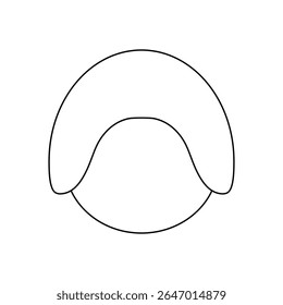Cadeira em ícone de contorno isolado para plano de layout de arquitetura