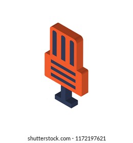 Chair isometric left top view 3D icon