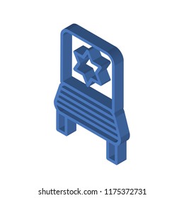 Chair isometric left top view 3D icon