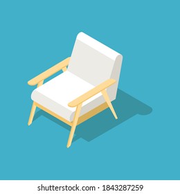 Chair in isometric style for your living room. Chair for interior