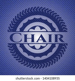 Chair with jean texture. Vector Illustration. Detailed.