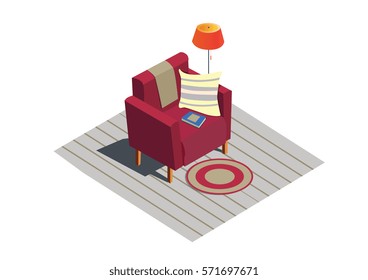 Chair lamp, isometric