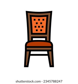 chair leather color icon vector. chair leather sign. isolated symbol illustration