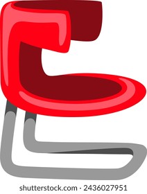 Letra de silla alfabeto vector ELement
