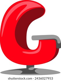 Chair Letter Alphabet Vector ELement