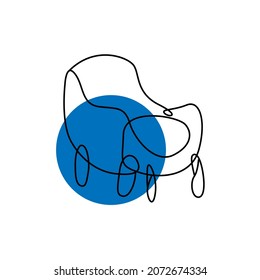 Chair Line Art Icon Vector Decoration Symbol Logo