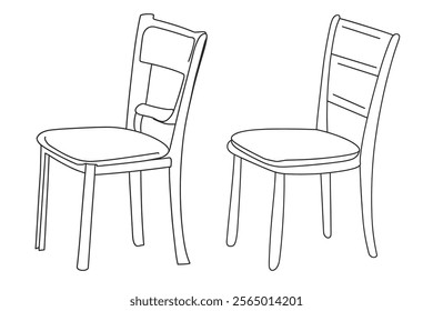 chair line art. one line chair art