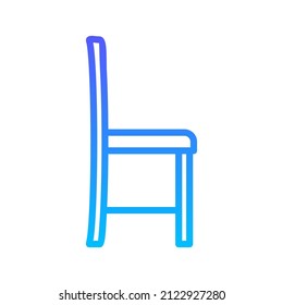 Chair I Line Gradient Icon Design