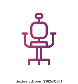 chair line gradient icon logo for website, application, printing, document, poster design, etc, Suitable for web Design,Logo,App