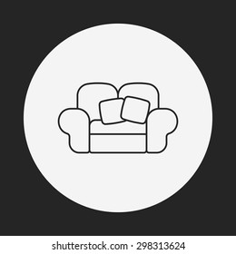 chair line icon