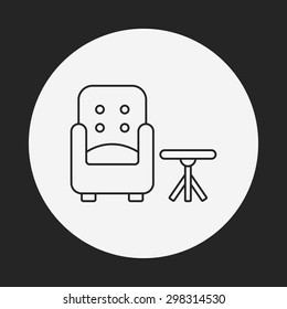 chair line icon